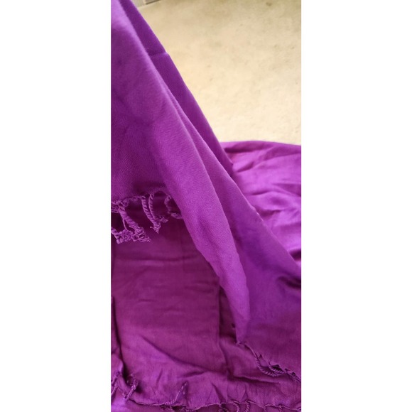 New Blue Bamboo Shawl Wrap Scarf Rebozo 100" x 29.5" - Picture 4 of 5